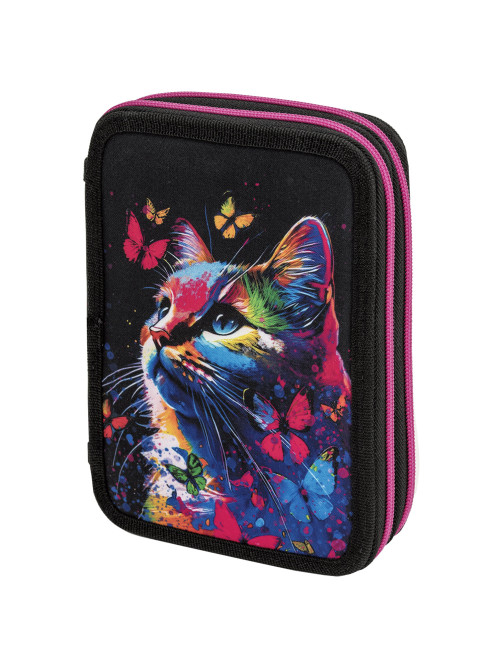 Пенал BRAUBERG, 2 отделения, полиэстер, 21х14 см, 