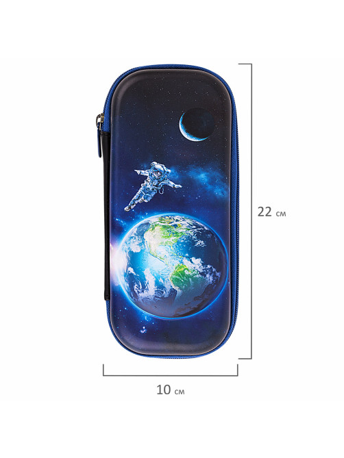 Пенал BRAUBERG, 1 отделение, 1 откидная планка, EVA, 22х10х5 см, 
