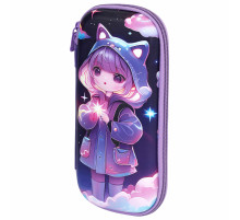 Пенал ЮНЛАНДИЯ, 1 отделение, 1 откидная планка, карман, EVA покрытие soft-touch, 22х10х5 см, 