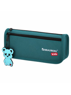 Пенал мягкий BRAUBERG KIDS, 2 отделения, полиэстер, 