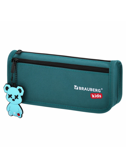 Пенал мягкий BRAUBERG KIDS, 2 отделения, полиэстер, 