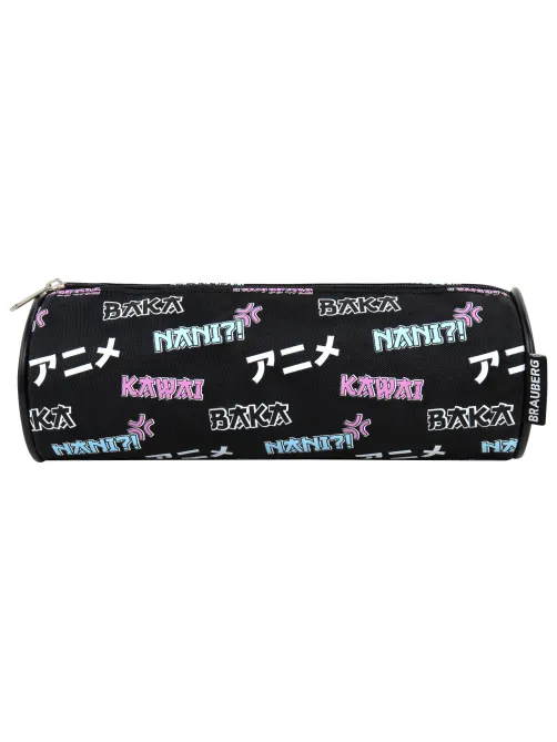 Пенал-косметичка BRAUBERG, Anime, черный, 20х7х7 см, 272295