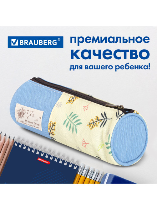 Пенал-тубус BRAUBERG, 1 отделение, полиэстер, 