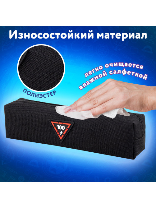 Пенал ЮНЛАНДИЯ ЮНИОР, 1 отделение, полиэстер, аппликация, 