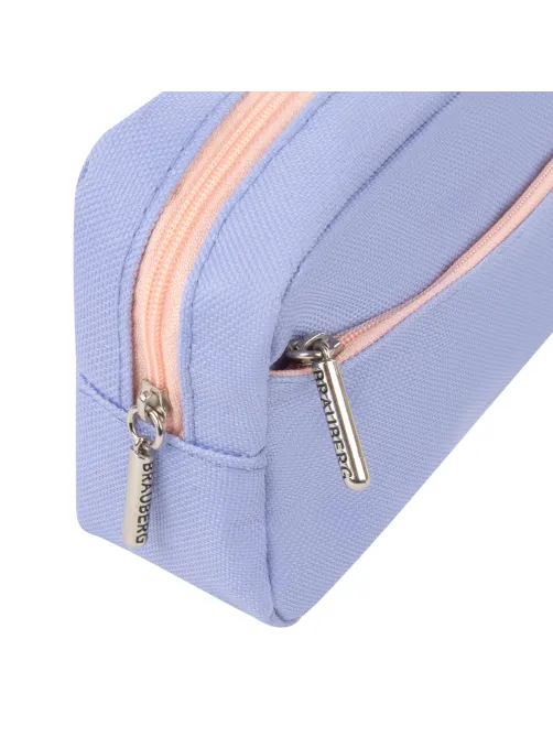 Пенал мягкий BRAUBERG PASTEL, 2 отделения, голубой, 21х9,5х5 см, 272277