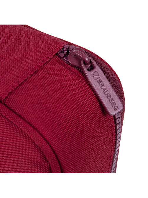 Пенал-косметичка BRAUBERG, 1 отделение, органайзер, полиэстер, 22x11,5x6 см, винный, 270845