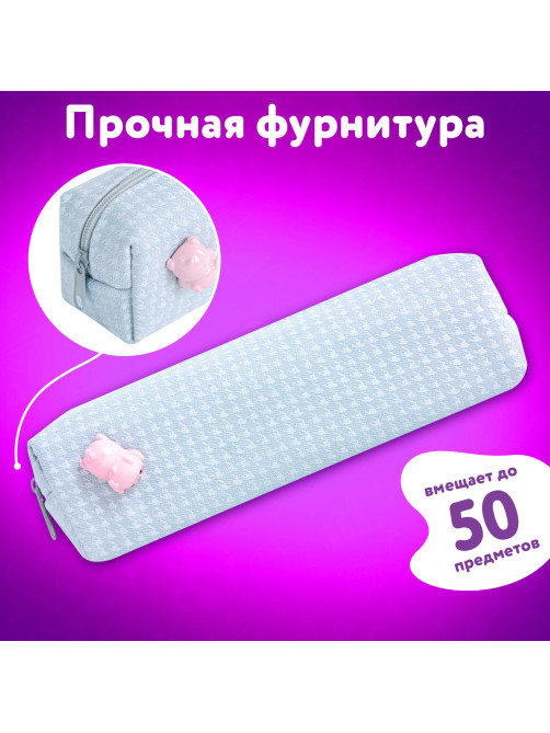 Пенал ЮНЛАНДИЯ ЮНИОР, 1 отделение, полиэстер, аппликация, 