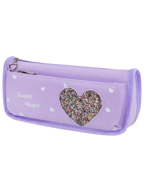 Пенал мягкий ЮНЛАНДИЯ, 2 отделения, полиэстер, 
