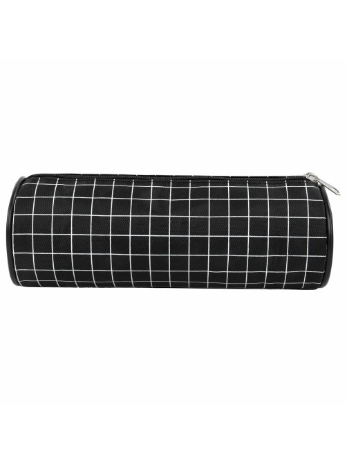 Пенал-косметичка BRAUBERG, Checkered, черный, 20х7х7см, 272298