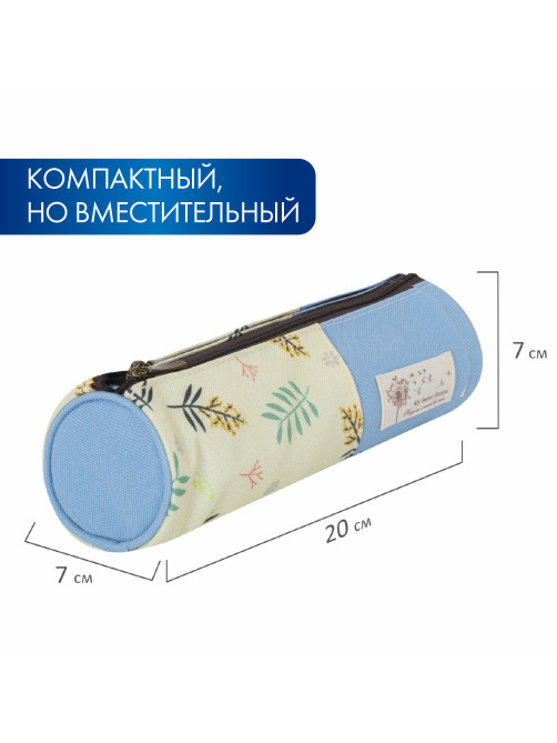 Пенал-тубус BRAUBERG, 1 отделение, полиэстер, 