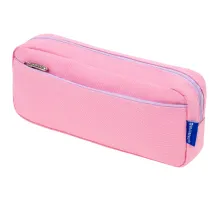 Пенал мягкий BRAUBERG PASTEL, 2 отделения, розовый, 21х9,5х5 см, 272276