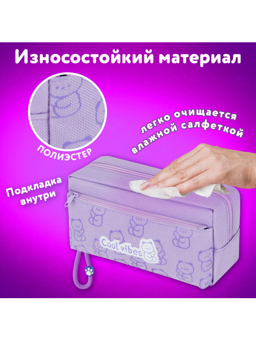 Пенал ЮНЛАНДИЯ ЮНИОР, 2 отделения, 