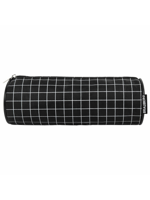 Пенал-косметичка BRAUBERG, Checkered, черный, 20х7х7см, 272298
