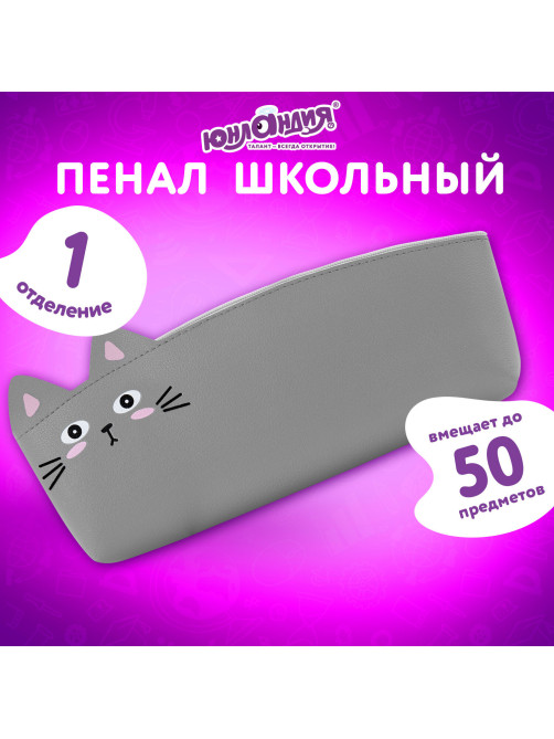 Пенал ЮНЛАНДИЯ ЮНИОР, 1 отделение, искусственная кожа, 
