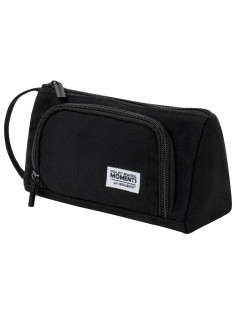 Пенал-косметичка BRAUBERG с ручкой, 1 откидная планка, полиэстер, 22x10х8 см, Black, 272339