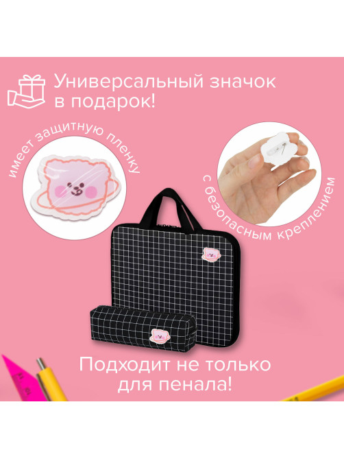 Пенал BRAUBERG, 1 отделение, полиэстер, 