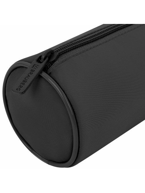 Пенал-тубус BRAUBERG, с эффектом Soft Touch, мягкий, черный, 22х8 см, 272302