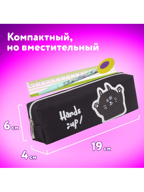 Пенал ЮНЛАНДИЯ, 1 отделение, полиэстер, 