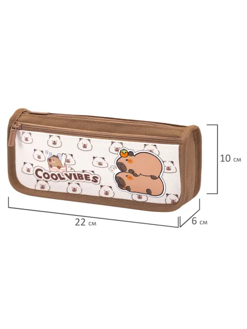 Пенал мягкий BRAUBERG KIDS, 2 отделения, полиэстер, 