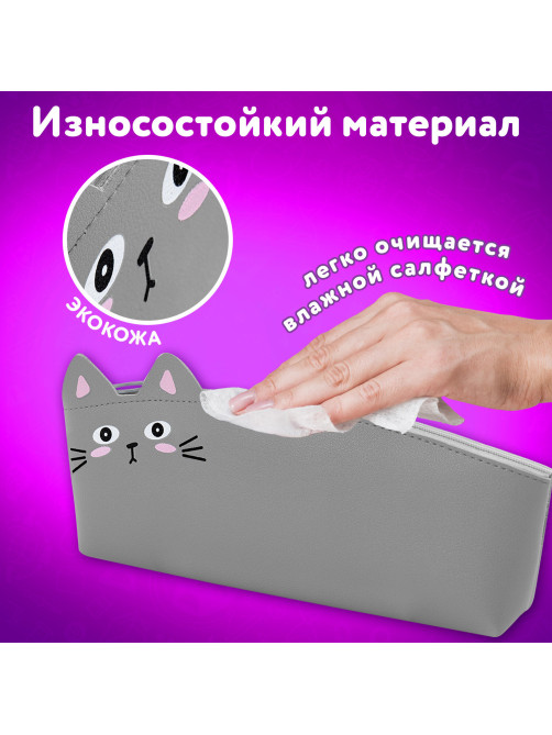Пенал ЮНЛАНДИЯ ЮНИОР, 1 отделение, искусственная кожа, 