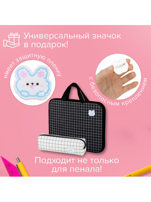 Пенал BRAUBERG, 1 отделение, полиэстер, 