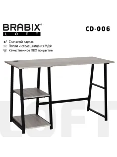 Стол на металлокаркасе BRABIX 