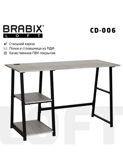 Стол на металлокаркасе BRABIX 