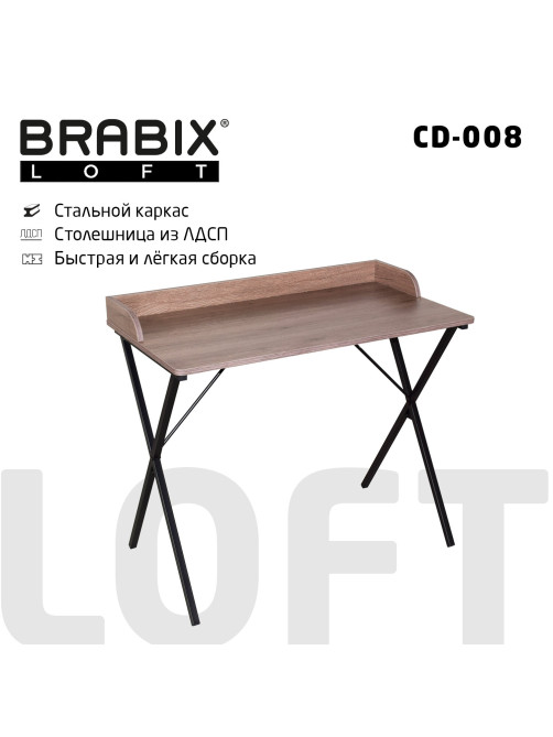 Стол на металлокаркасе BRABIX 