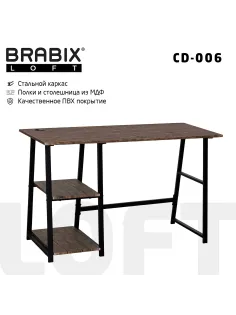 Стол на металлокаркасе BRABIX 