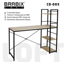 Стол на металлокаркасе BRABIX 