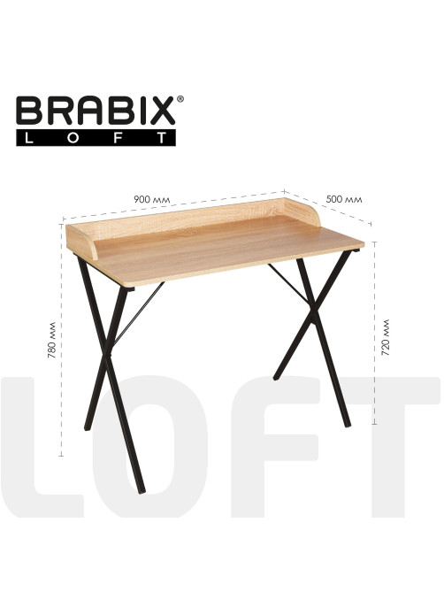 Стол на металлокаркасе BRABIX 