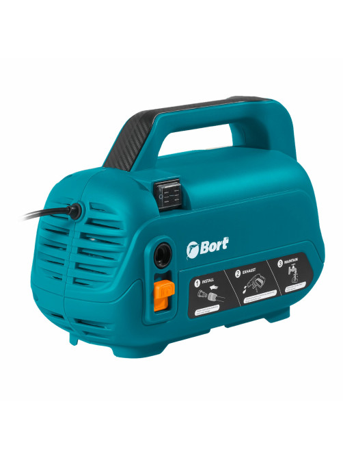 Минимойка BORT BHR-1600-COMPACT, мощность 1,6 кВт, давление 120 бар, шланг 5 м, 93415742