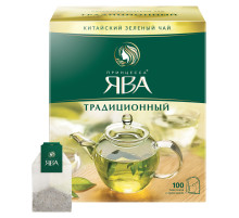 Чай ПРИНЦЕССА ЯВА зеленый, 100 пакетиков по 2 г, 0880-18
