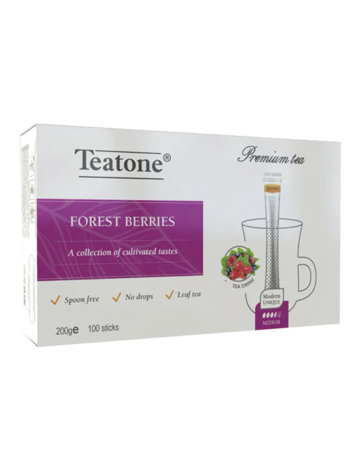 Чай TEATONE фруктовый со вкусом лесных ягод, 100 стиков по 2 г, 1257