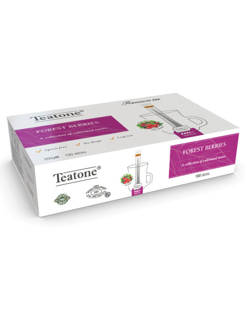 Чай TEATONE фруктовый со вкусом лесных ягод, 100 стиков по 2 г, 1257