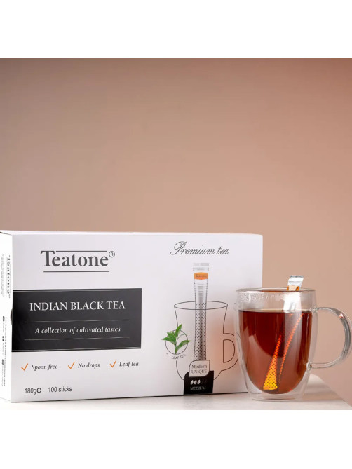 Чай TEATONE черный индийский, 100 стиков по 1,8 г, 1246