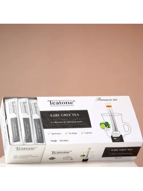 Чай TEATONE черный с ароматом бергамота, 100 стиков по 1,8 г, 64