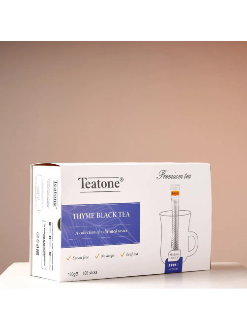 Чай TEATONE черный с чабрецом, 100 стиков по 1,8 г, 101