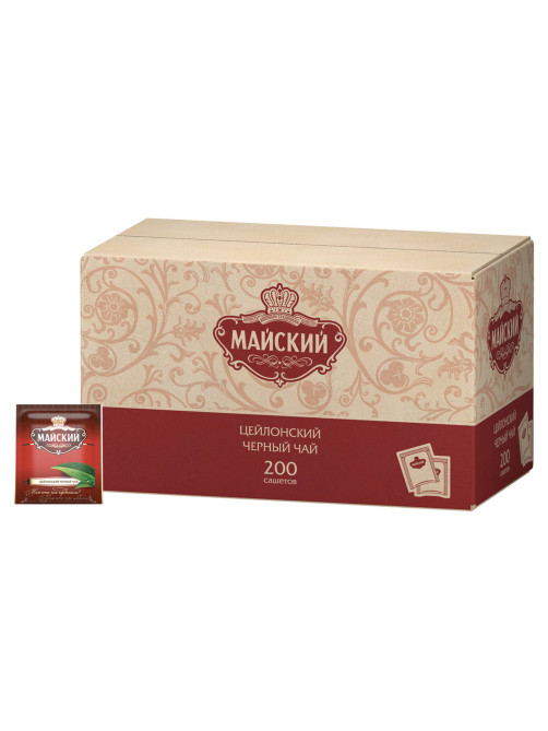 Чай МАЙСКИЙ черный цейлонский, 200 пакетиков в конвертах по 2 г, 101009