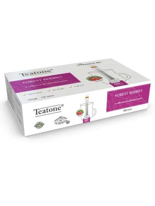 Чай TEATONE фруктовый со вкусом лесных ягод, 100 стиков по 2 г, 1257