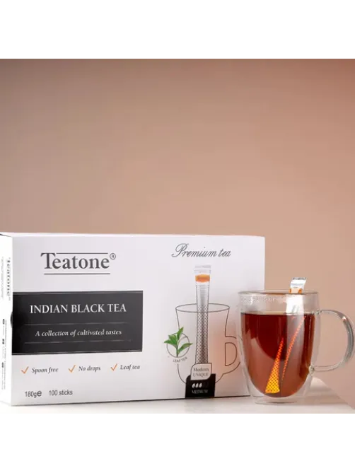 Чай TEATONE черный индийский, 100 стиков по 1,8 г, 1246