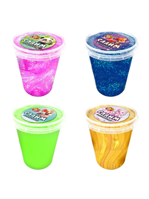 Слайм МИКС, 500 г, АССОРТИ, 4 вида, JOLLY JOT (ДЖОЛЛИ ДЖОТ), 667323