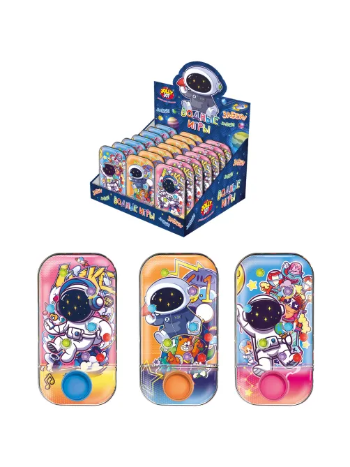 Водная игра КОСМОНАВТЫ, 11х6 см, мячики, ассорти, 3 вида, дисплей, JOLLY JOT (ДЖОЛЛИ ДЖОТ), 665996