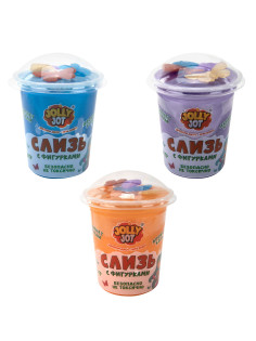 Слайм, слизь с фигурками, русалочки, 200 г, НАБОР 3 шт., JOLLY JOT (ДЖОЛЛИ ДЖОТ), 666667