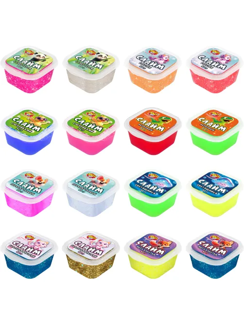 Слайм МИКС, 50 г, АССОРТИ, 8 видов, JOLLY JOT (ДЖОЛЛИ ДЖОТ), 667320