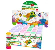 Мыльные пузыри 60 мл, с игрушкой на крышке, BRAUBERG KIDS, 665453