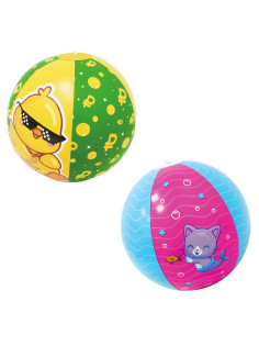 Мяч пляжный, диаметр 30 см, от 3 лет, АССОРТИ, 2 вида, PLAYMARKET