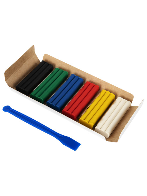 Пластилин мягкий восковой BRAUBERG KIDS, 6 цветов, 90 г, со стеком, 106493