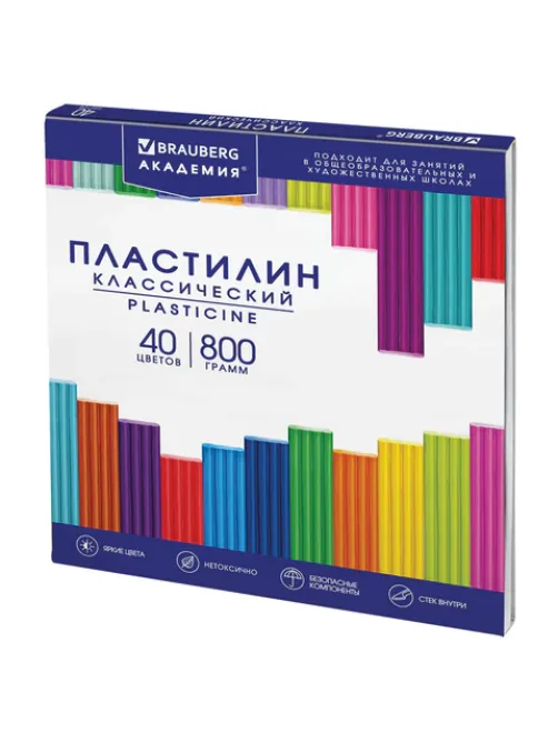 Пластилин классический BRAUBERG 