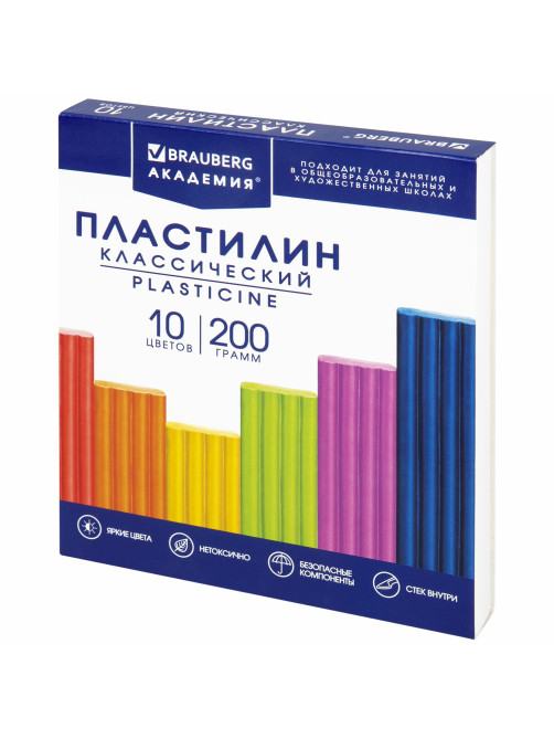 Пластилин классический BRAUBERG 